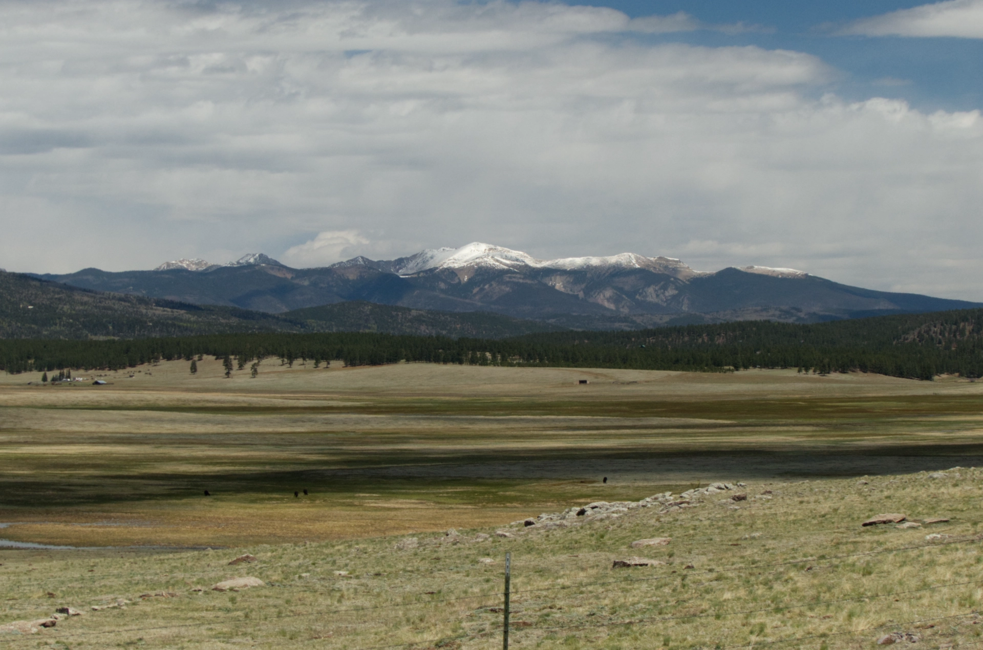 Snow-capped Sangre de Cristo Mountains