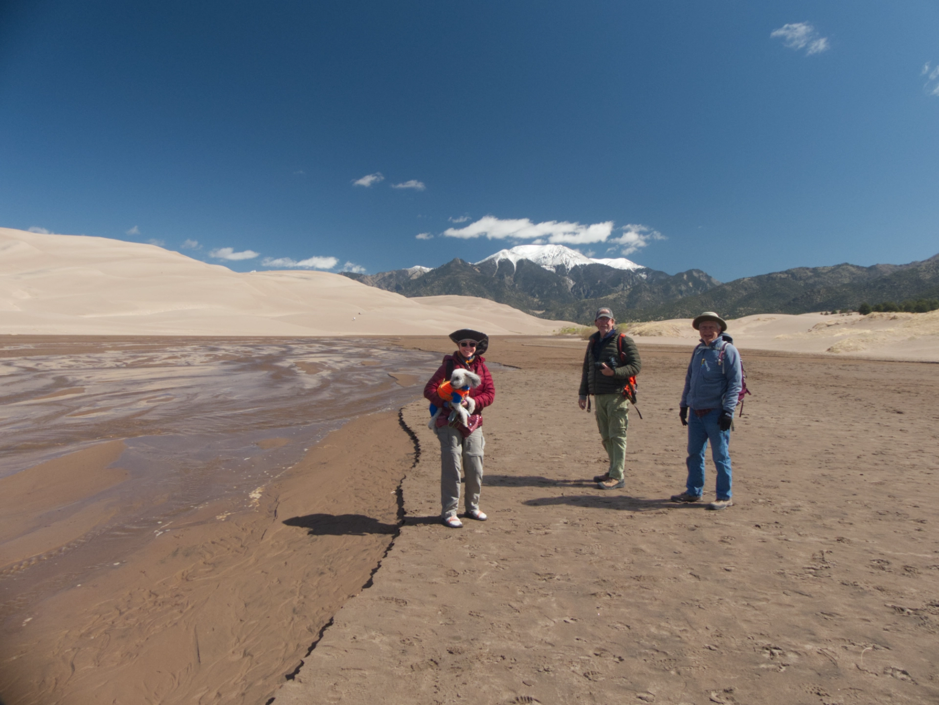 hikers on the dunes