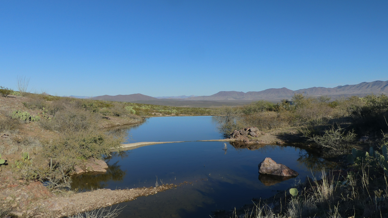 tank behind a check dam