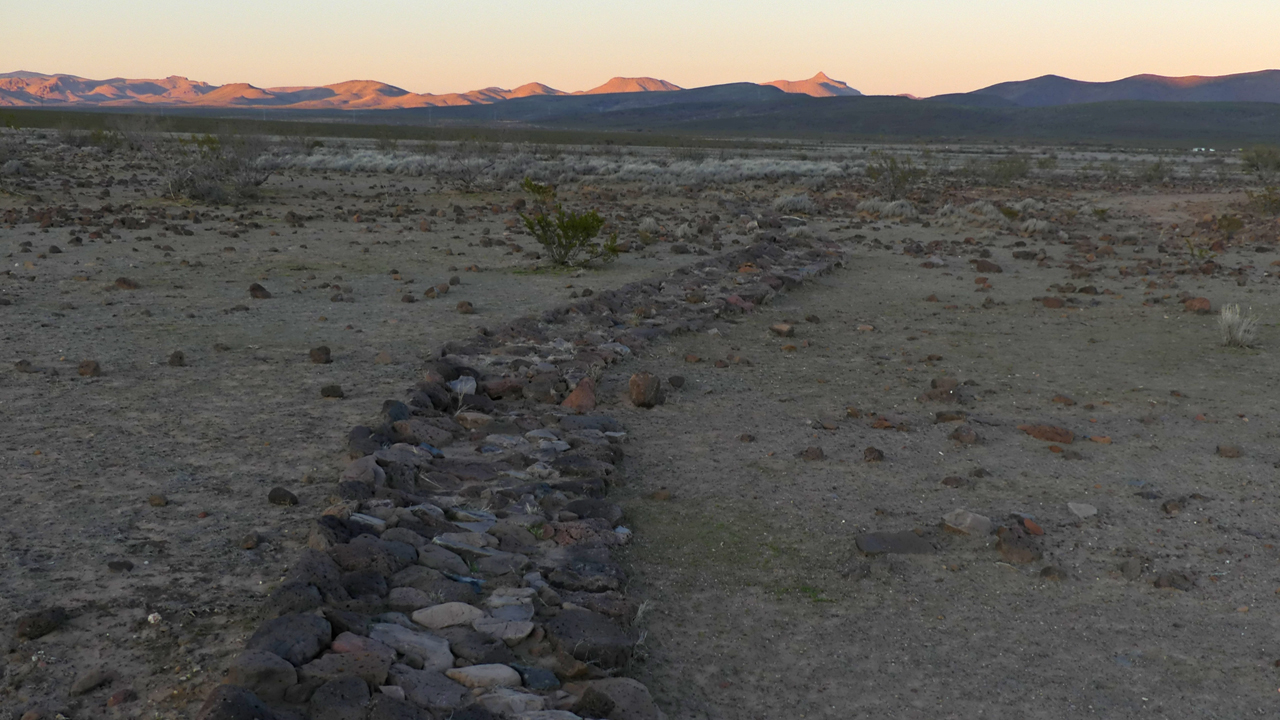 mysterious low stone walls