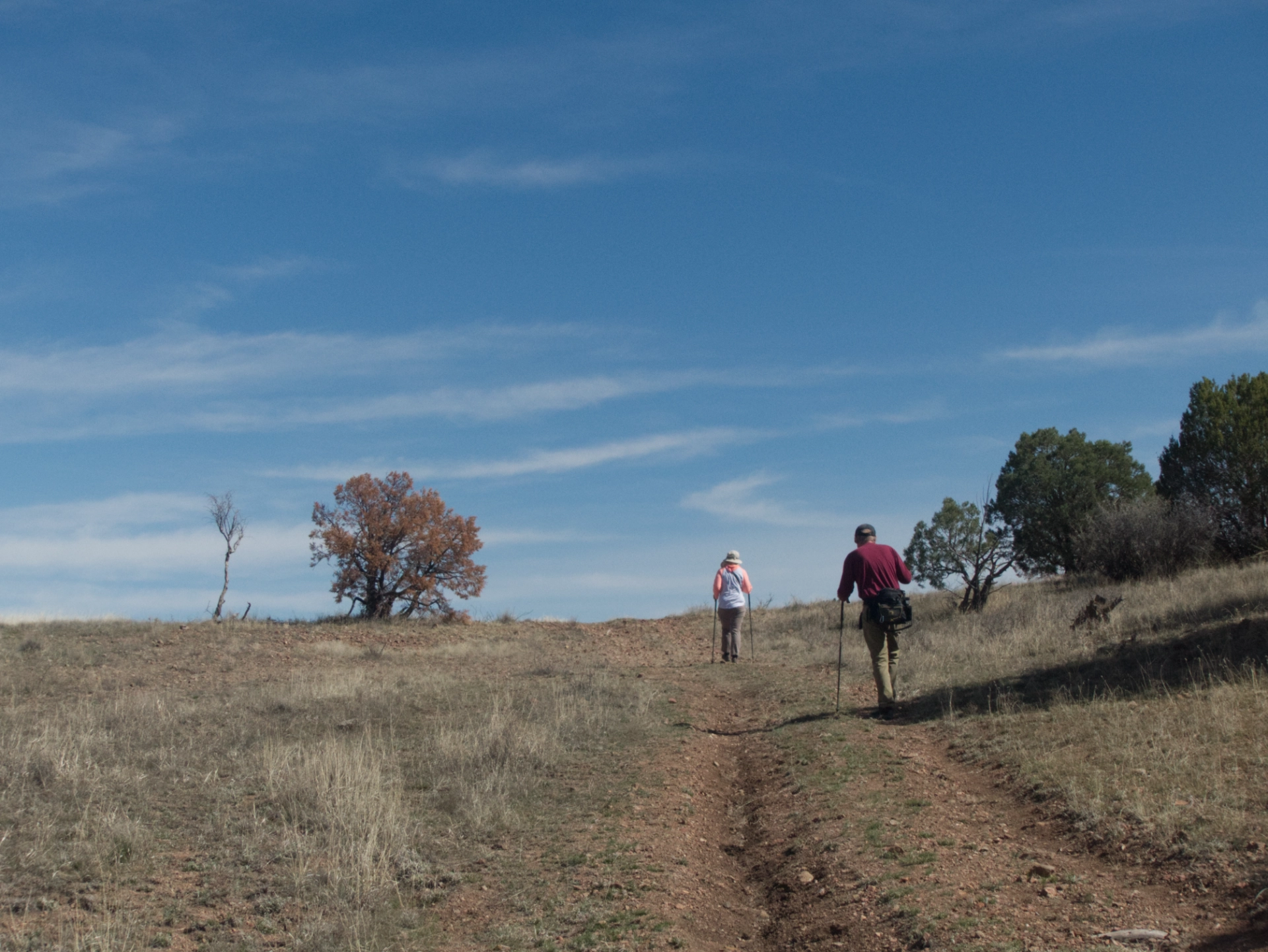 Ken and Helena at the top of the saddle