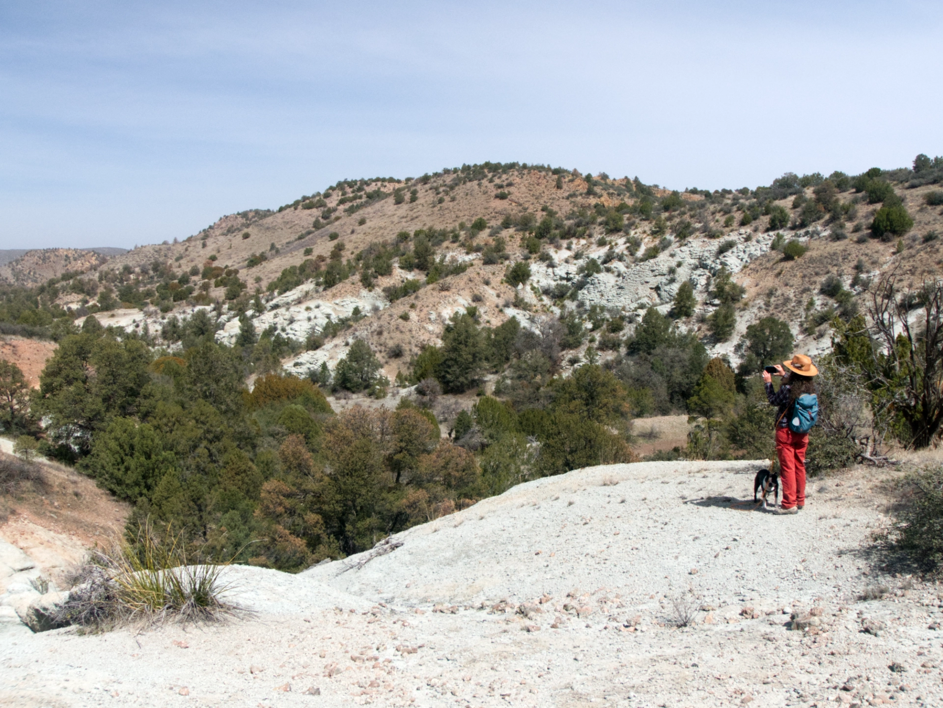 looking back toward camp