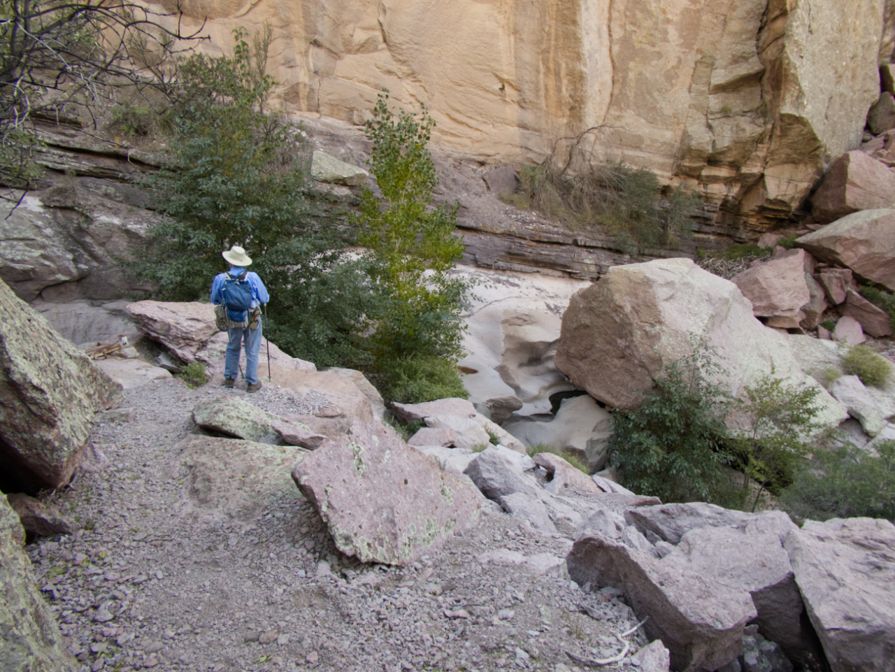 arriving in the canyon bottom