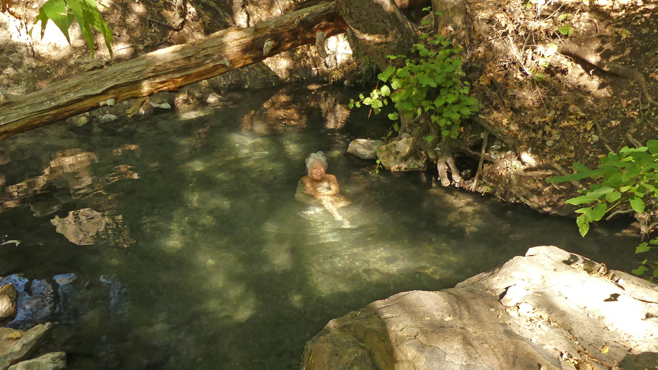 me in the warm pool