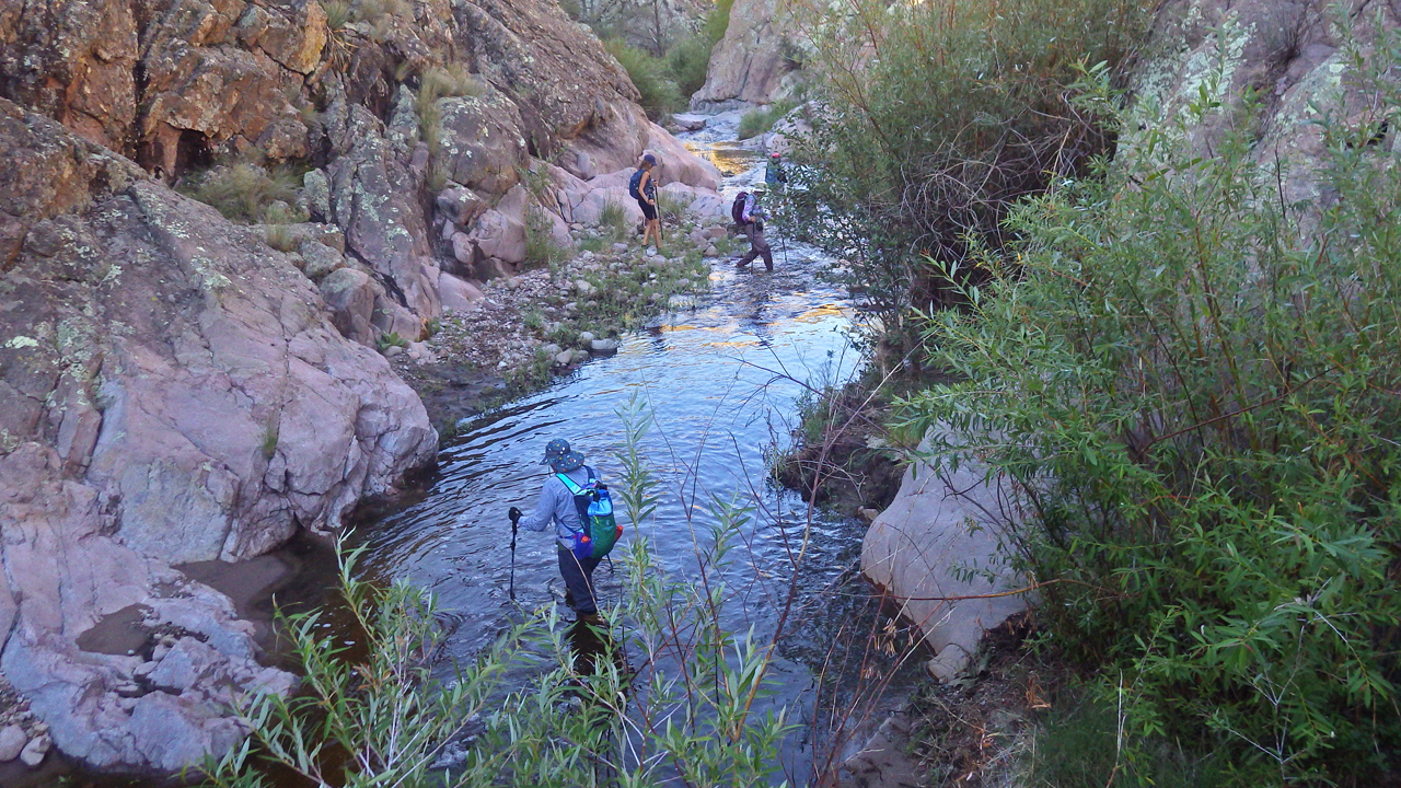 view of the canyon from above