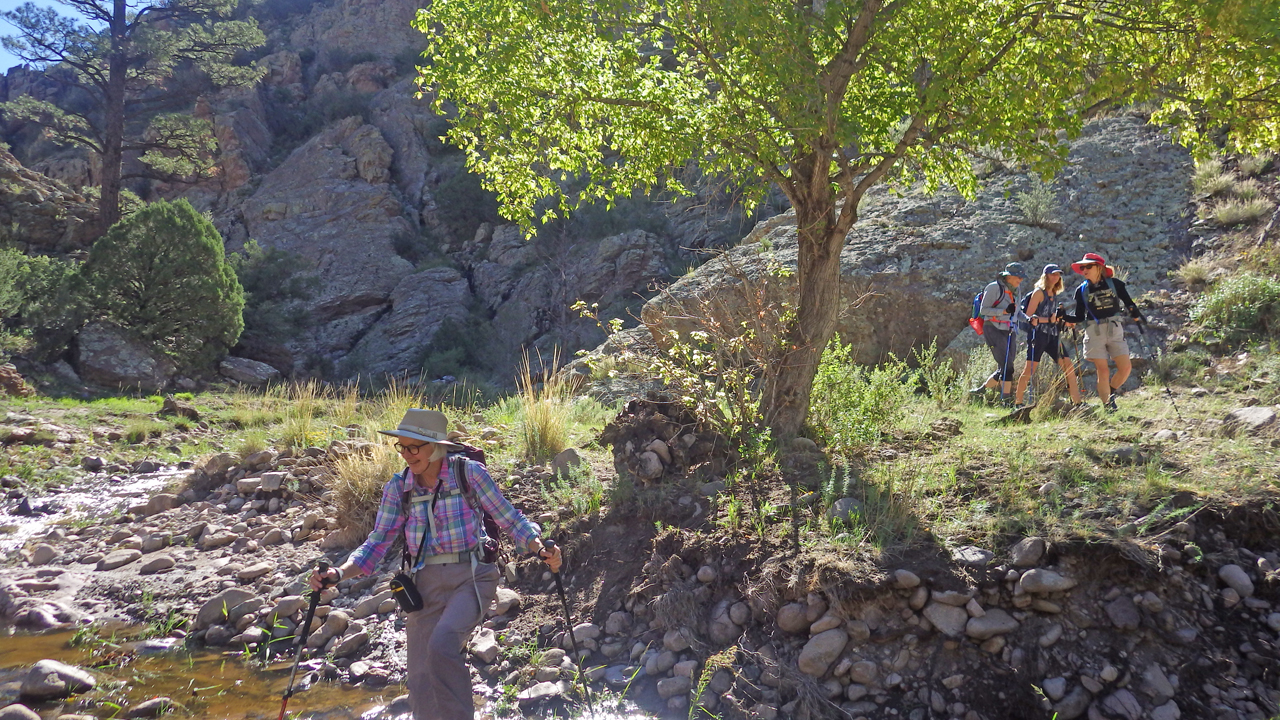 the canyon widens