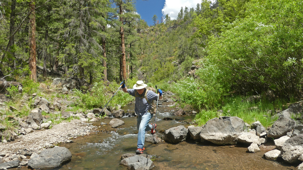 looking downstream from the dam