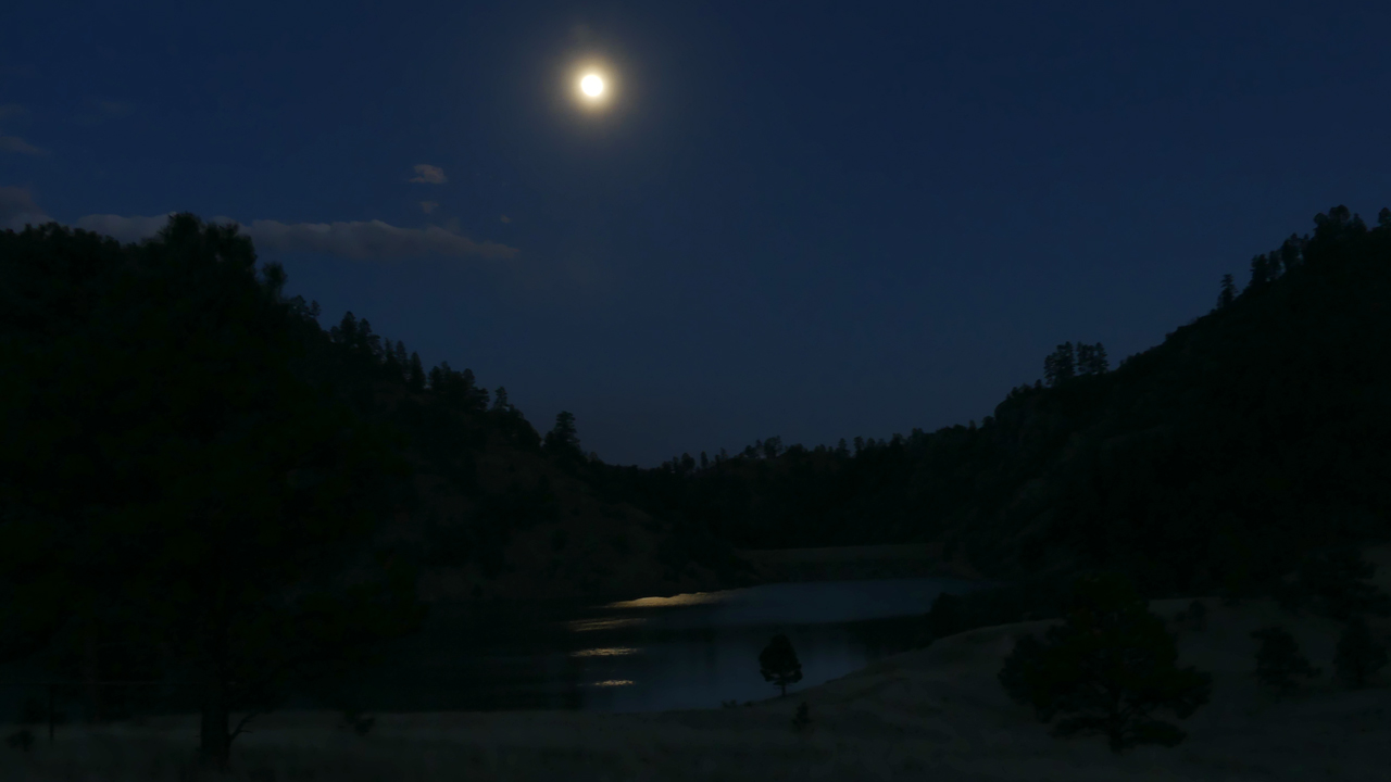 Full moon rising over Snow Lake