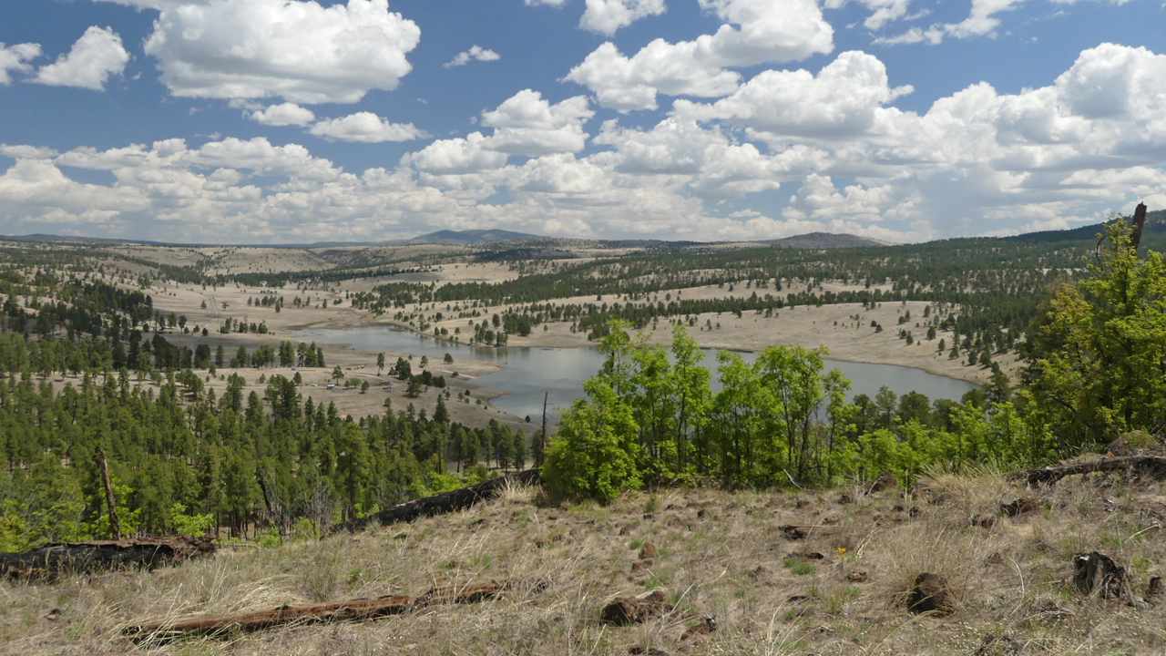 view of Snow Lake from Gilita Ridge