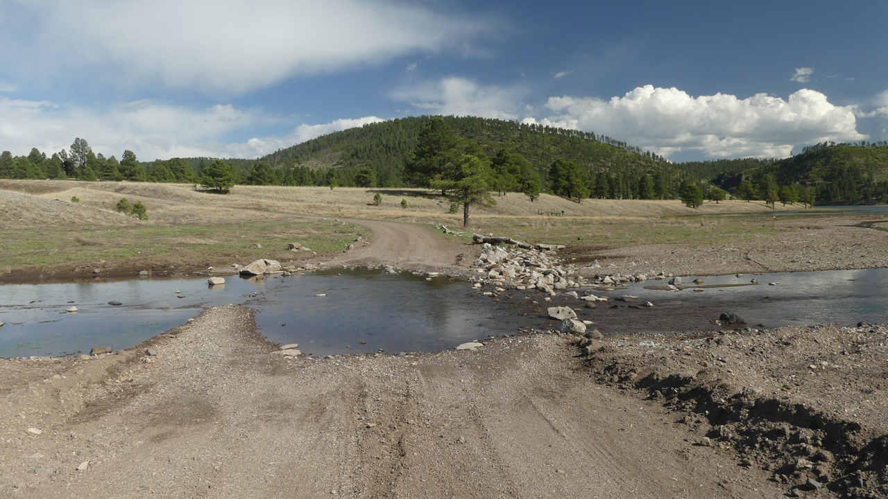 creek crossing the road