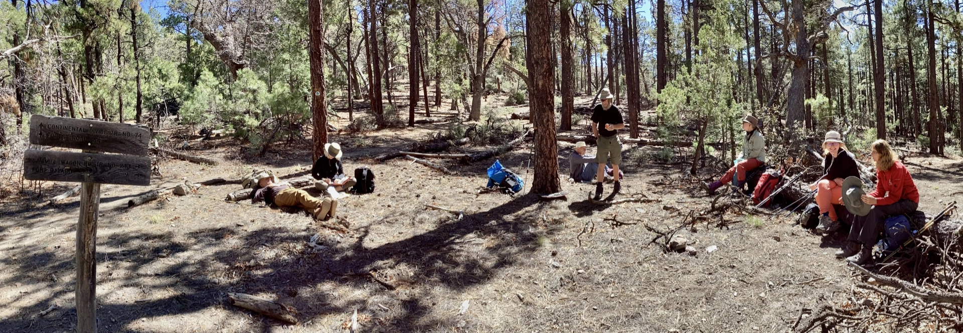 lunch at the saddle below Black Peak