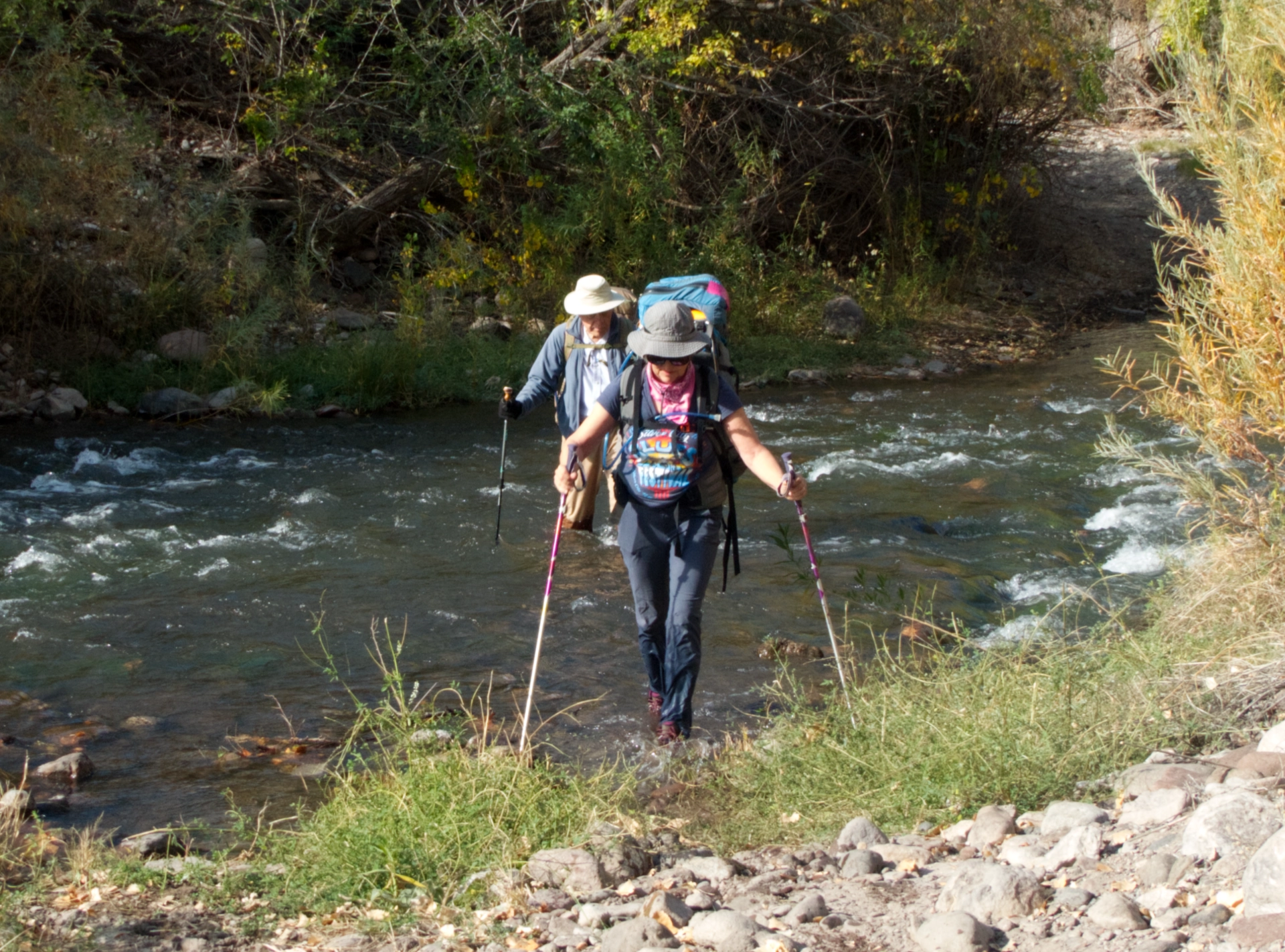 Julia and Dennis at the second crossing of Gila River