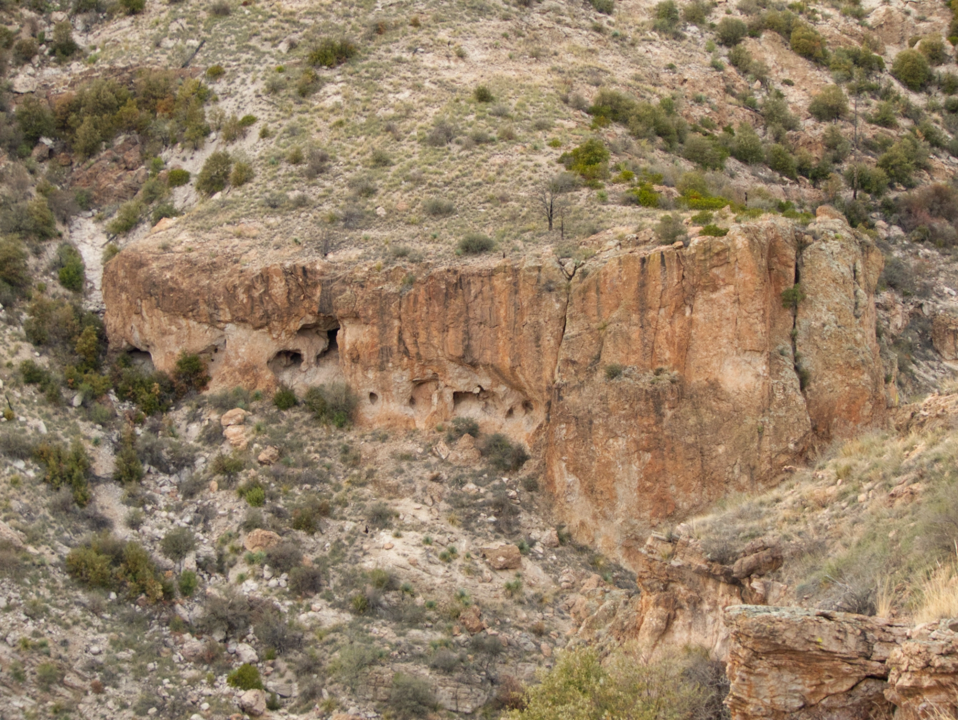 honeycombed ridge in Skeleton Canyon