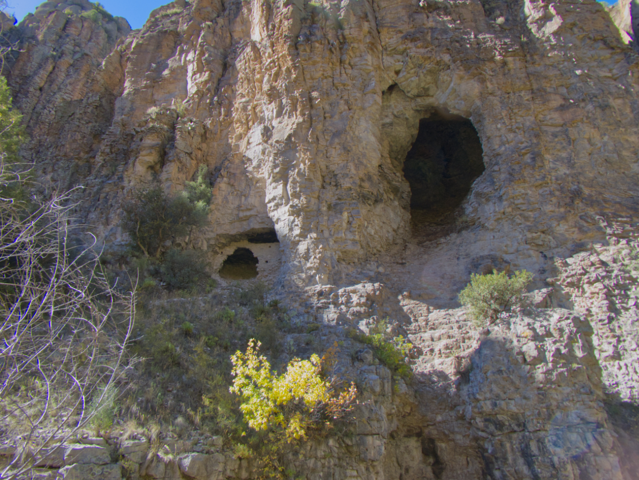 cliff dwelling and cave