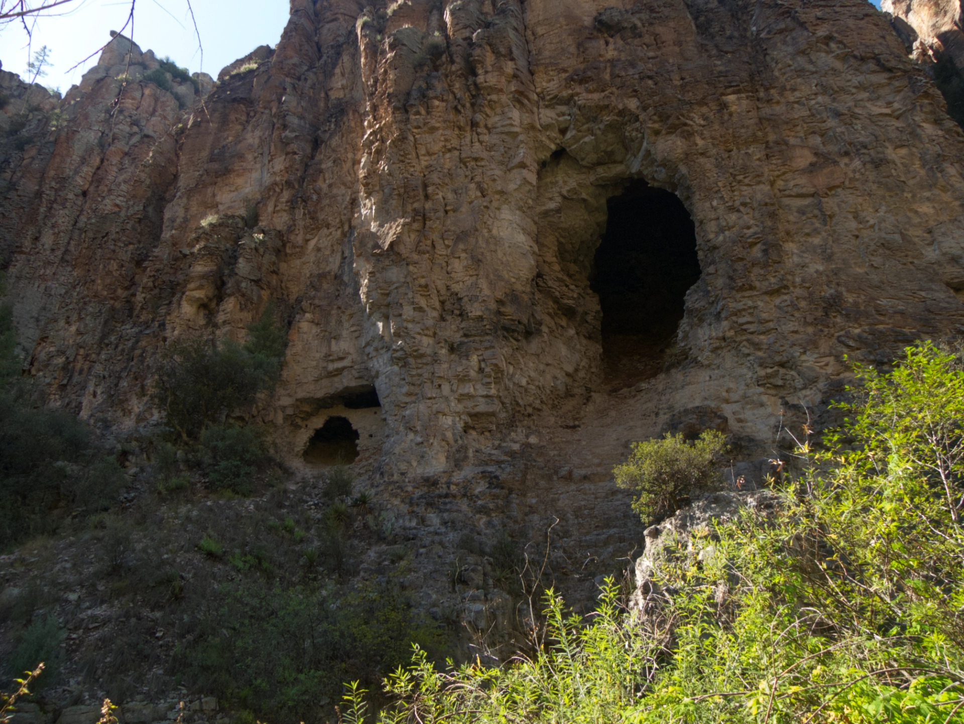 cliff dwellings and cave