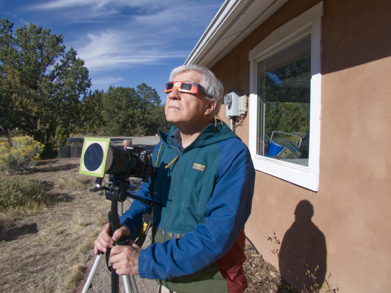 Dennis photographing the eclipse