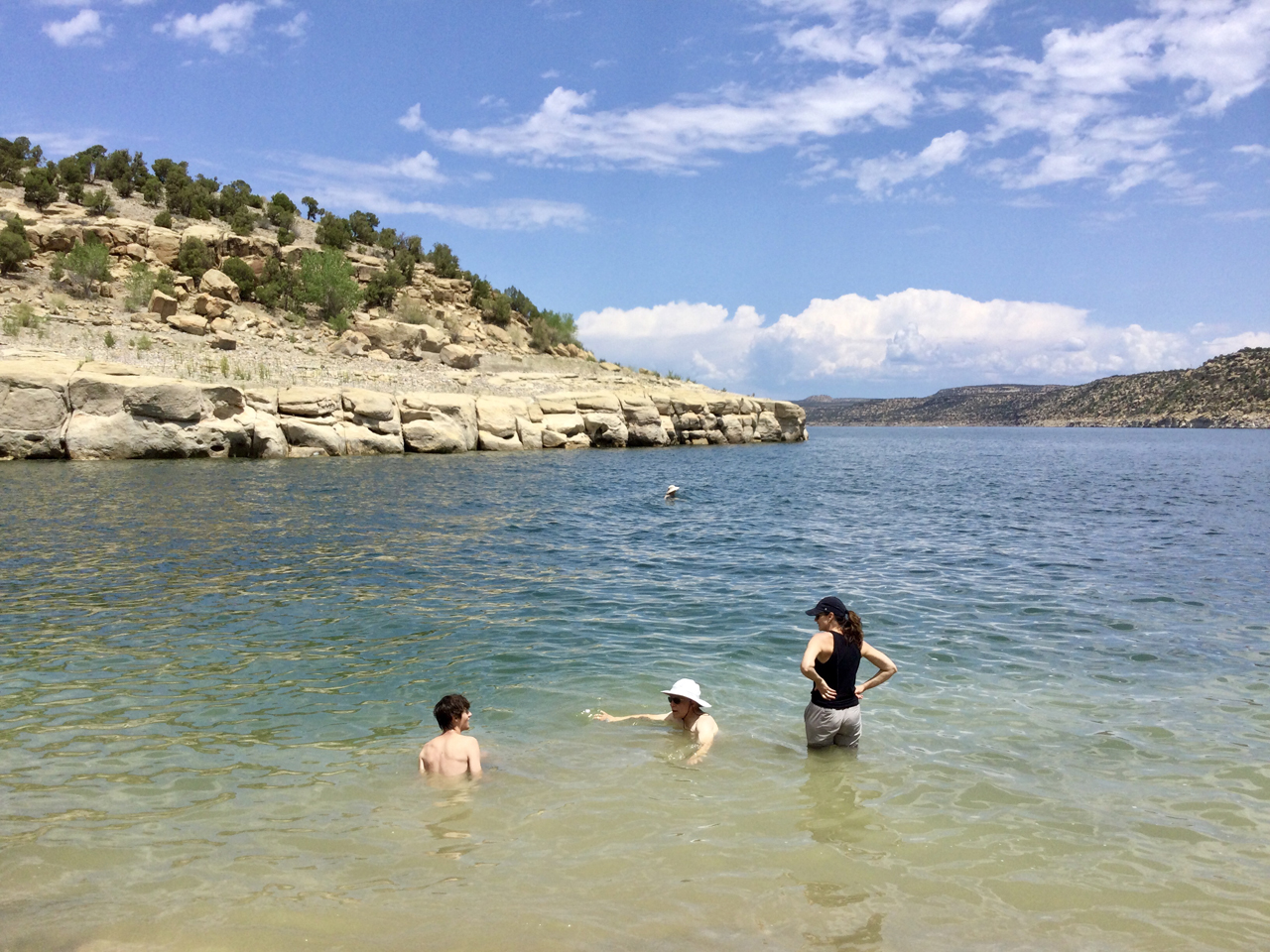 swimming at Navajo Lake