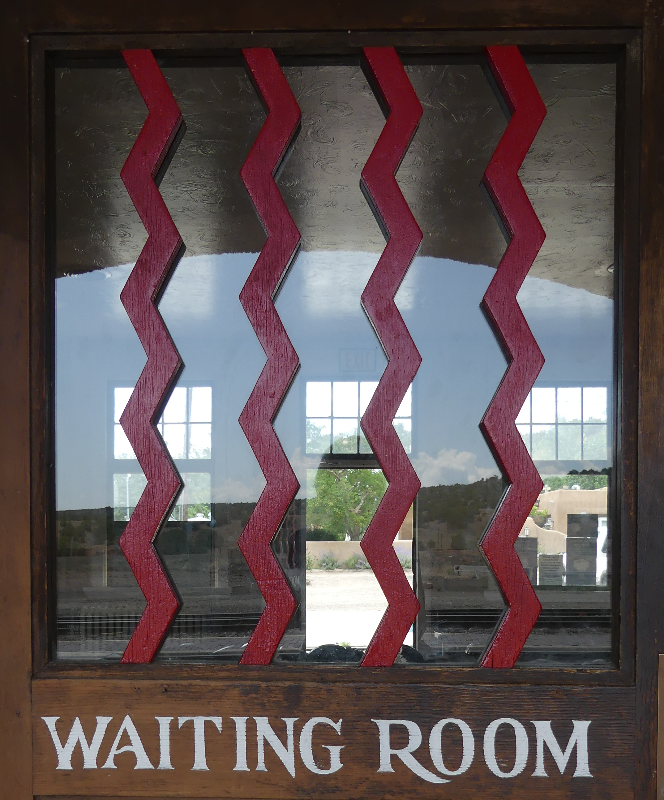 ornate waiting room door