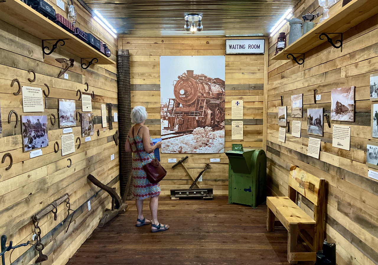 inside the Boxcar museum