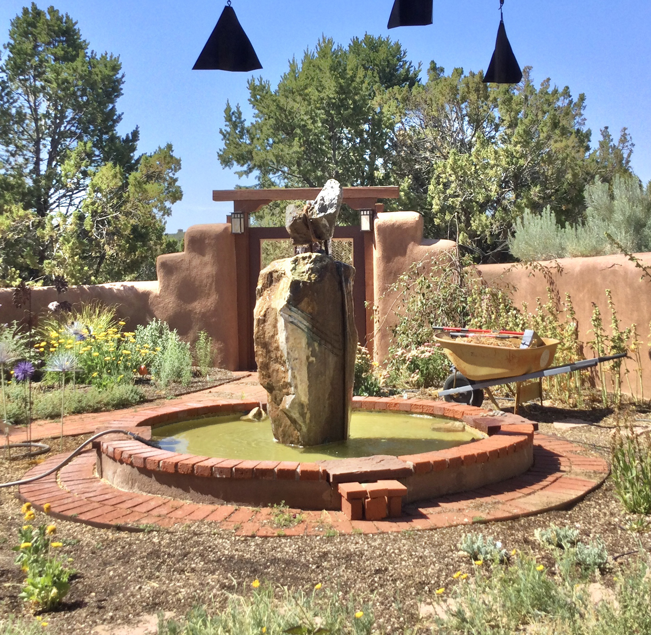 stone fountain designed by Kit