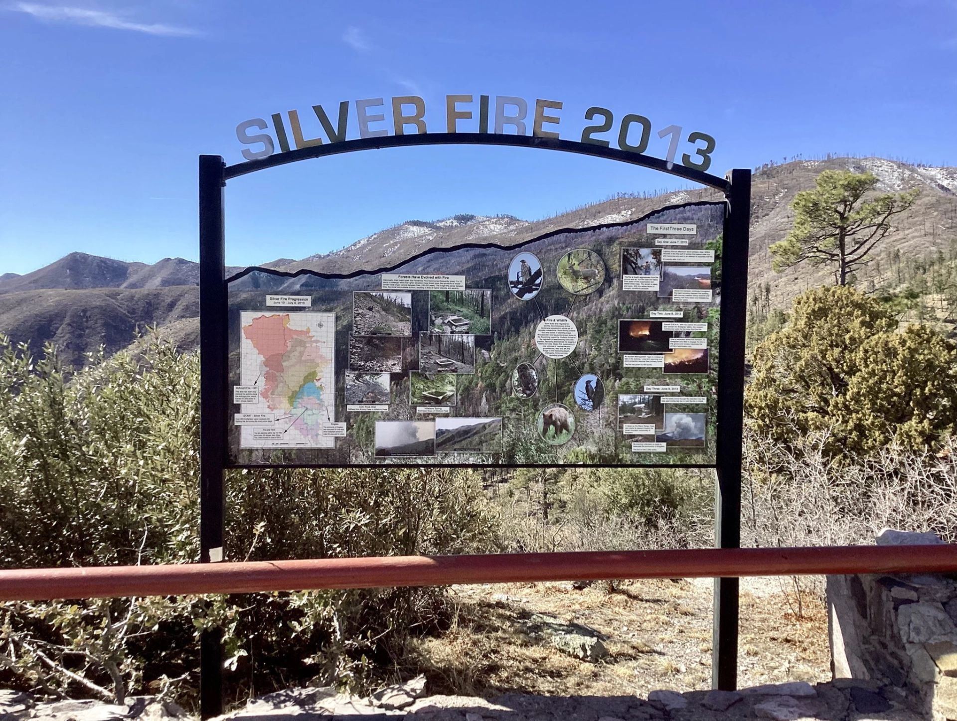 Silver Fire interpretation board