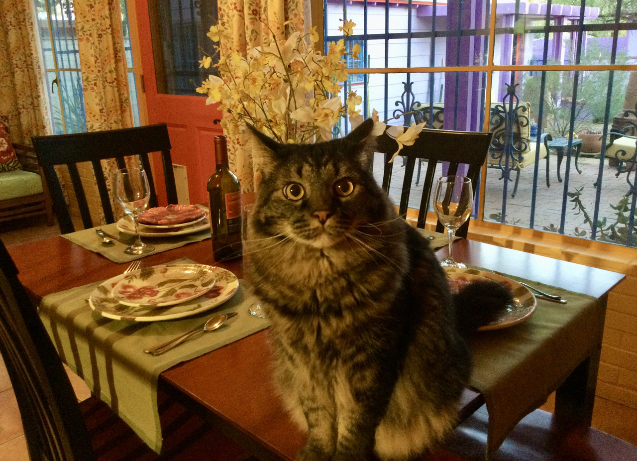 staged dining room