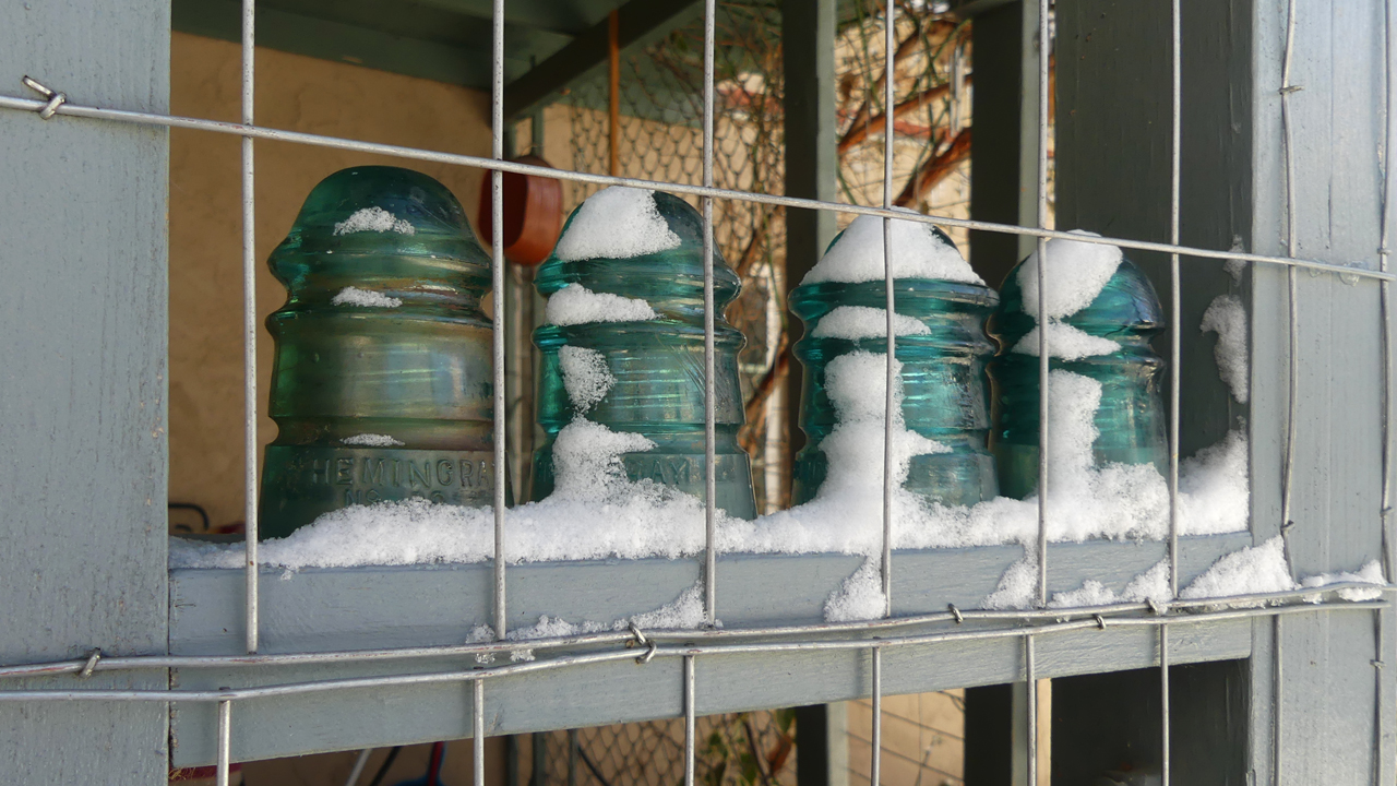 insulators in snow