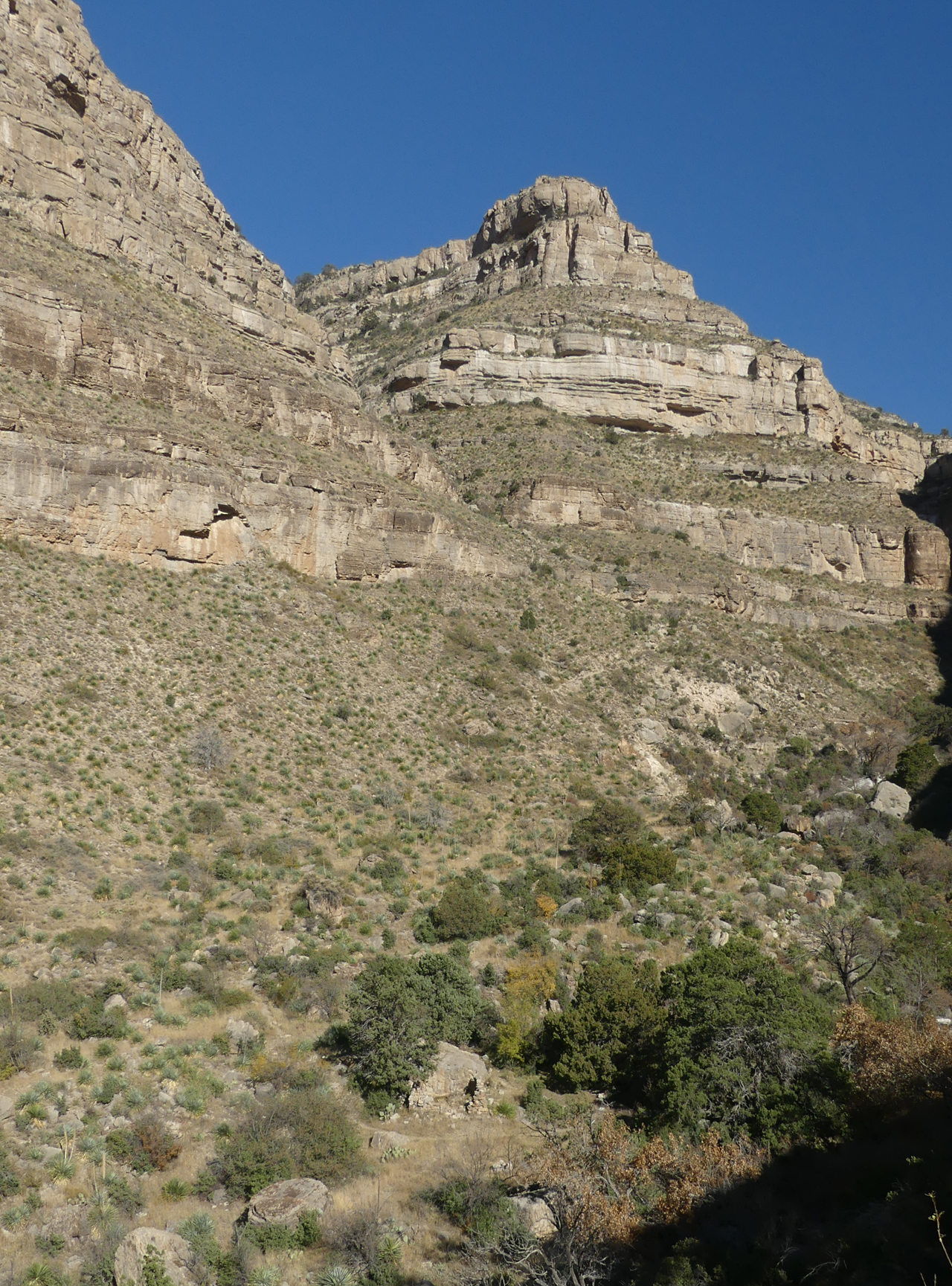 looking down into Dog Canyon