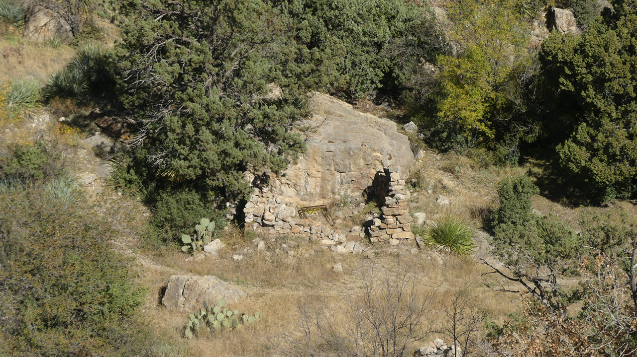 remains of an old stone cabin.