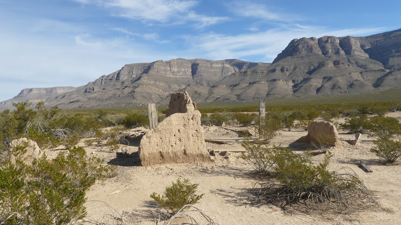 ruins of the old adobe barn