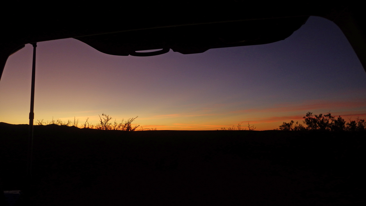 sunset in the Potrillos