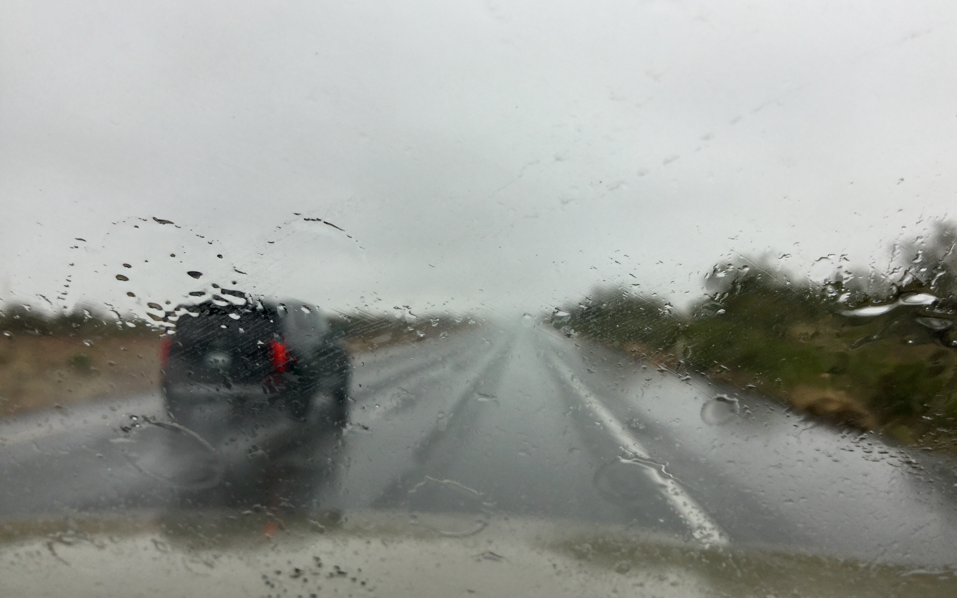 rainstorm on I-10