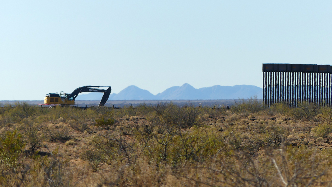 construction of border wall along NM 9