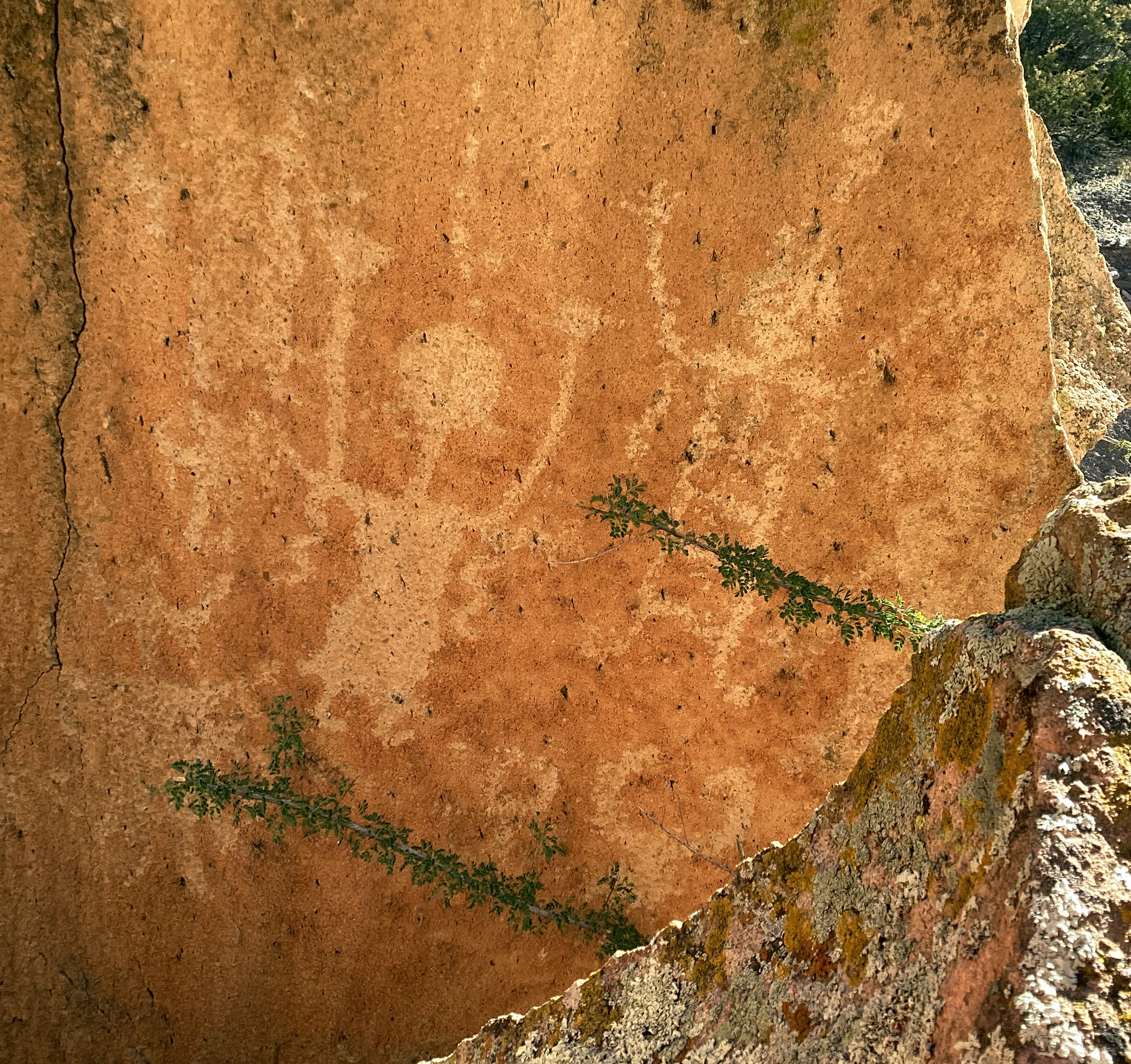 Apache petroglyph with human figures