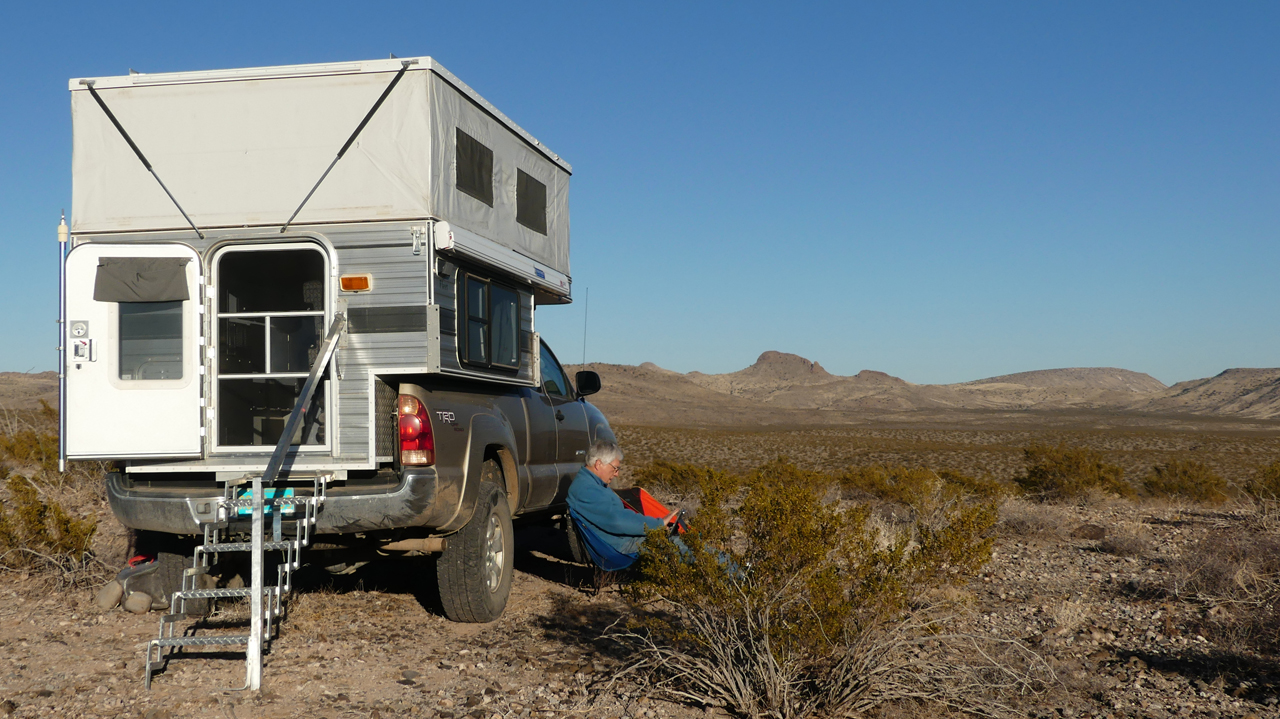 campsite in the Pony Hills