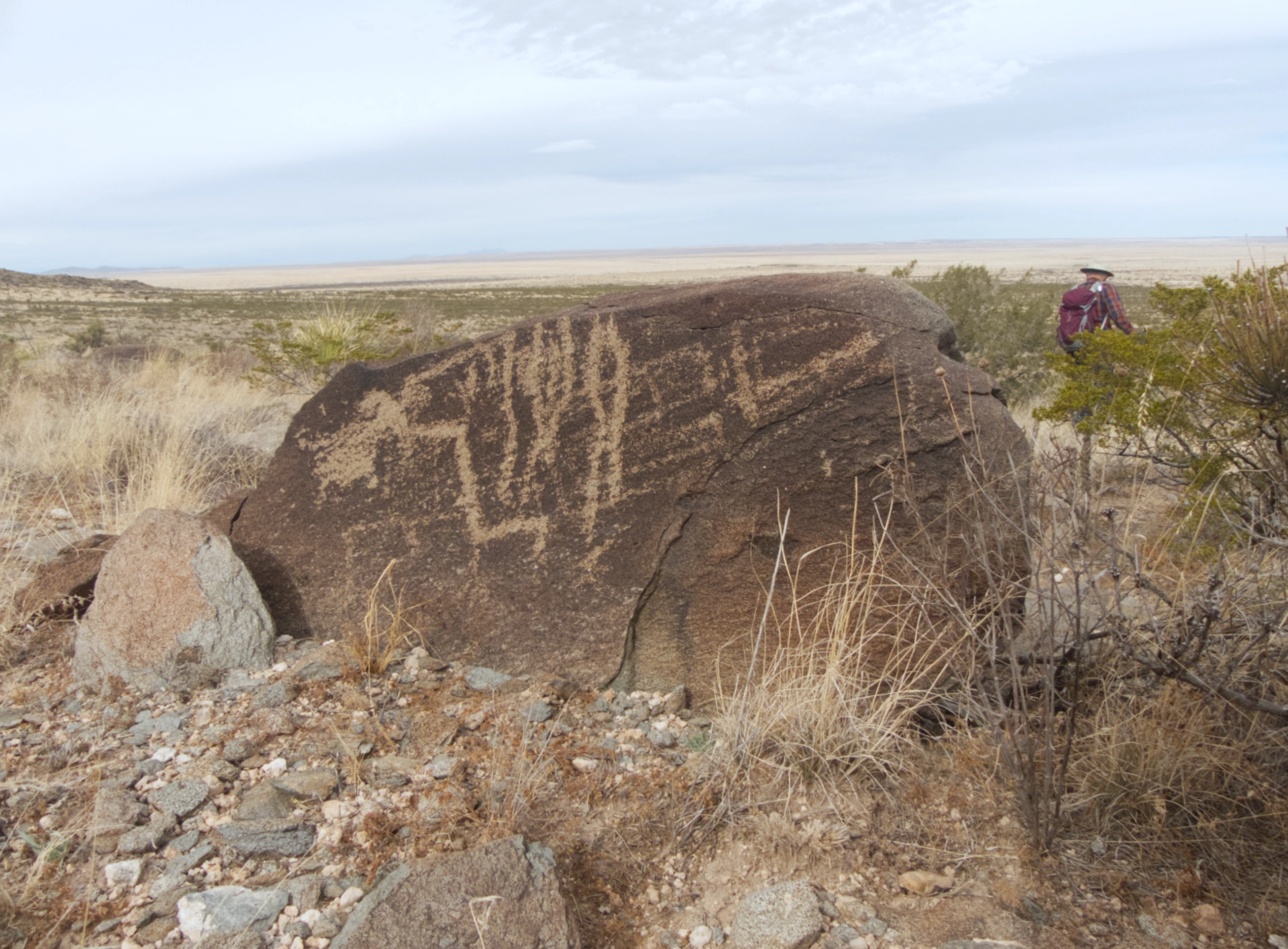 petroglph  near Alamon Mountain