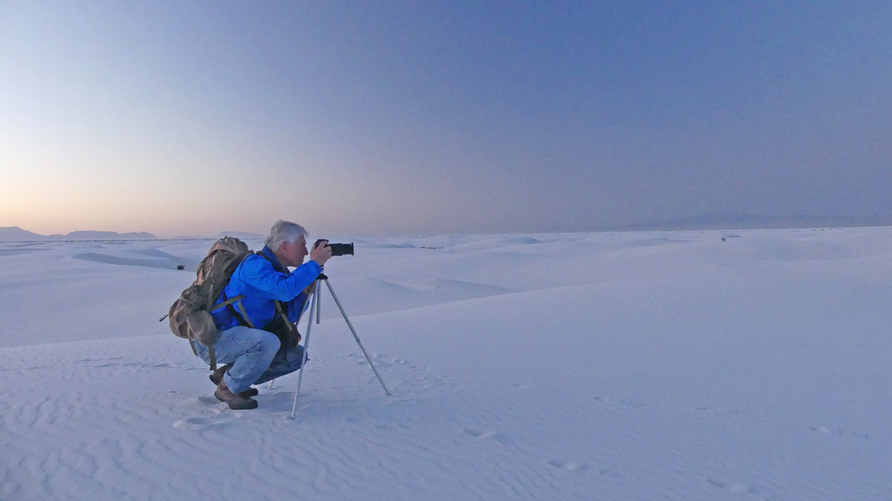 Dennis setting up his camera