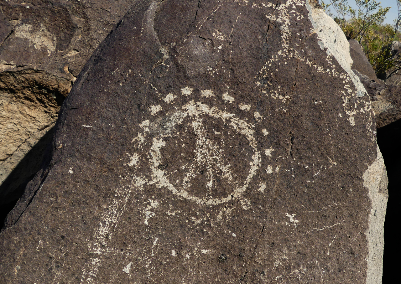 peace symbol petroglyph