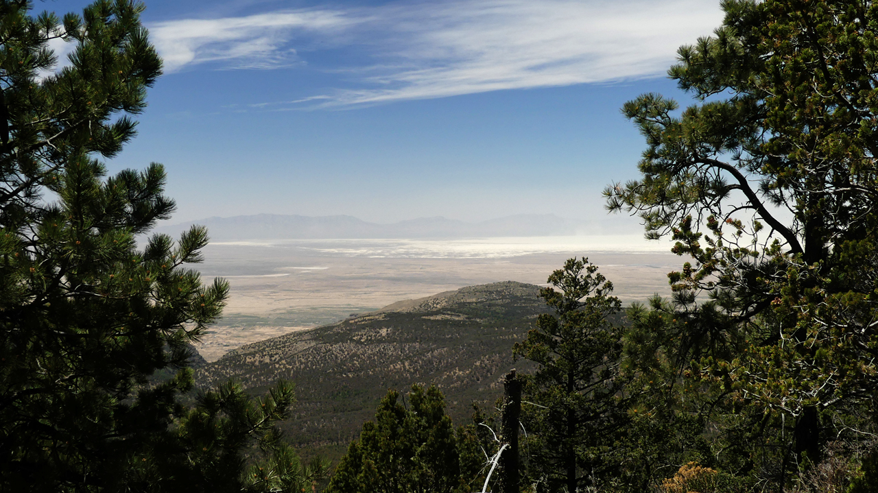 view of the valley and White Sands