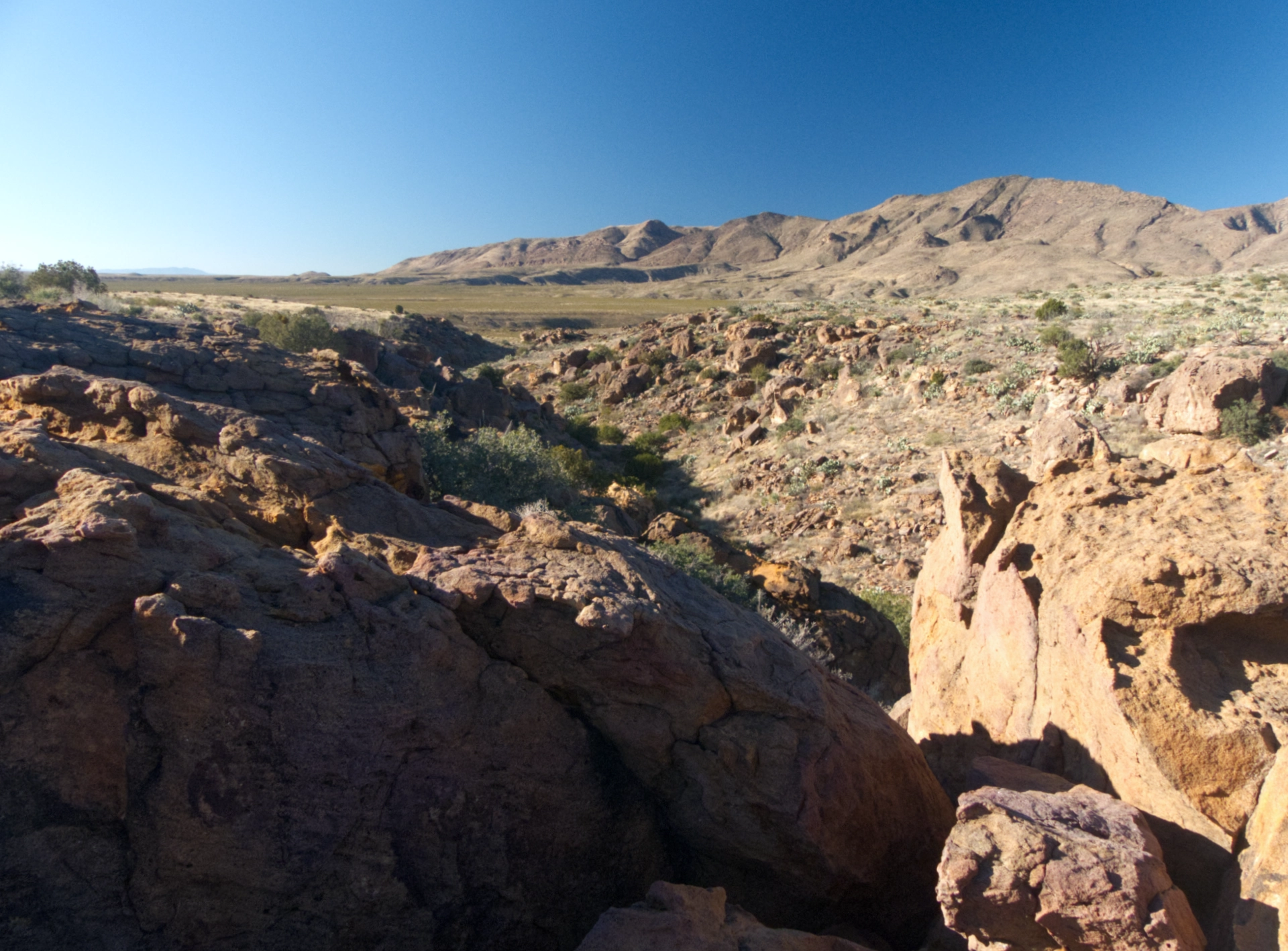 view of the canyon from above