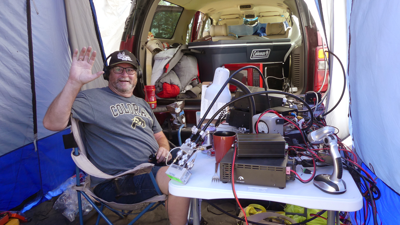 Doug at his station
