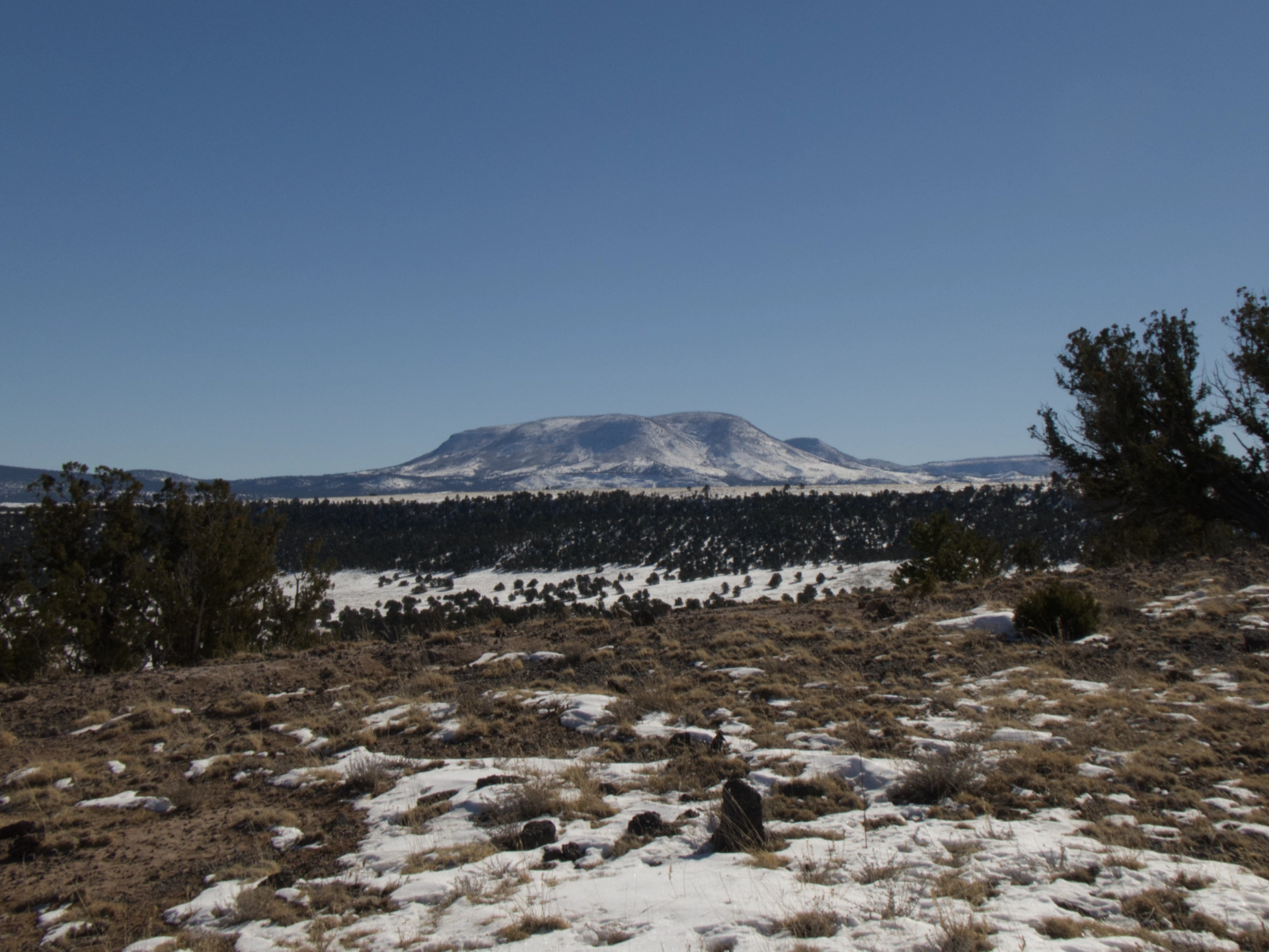 Escudilla Mountain in snow