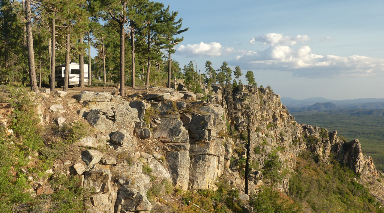 camping on the cliff