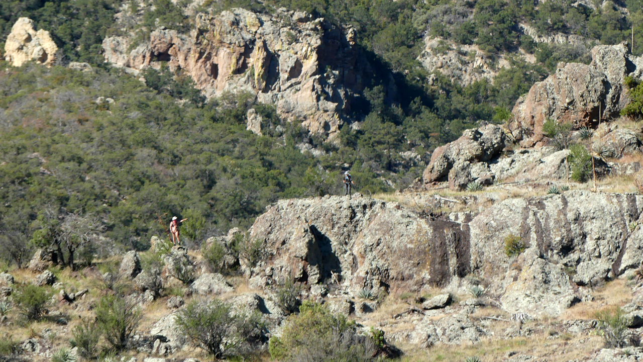 hikers on the ridge