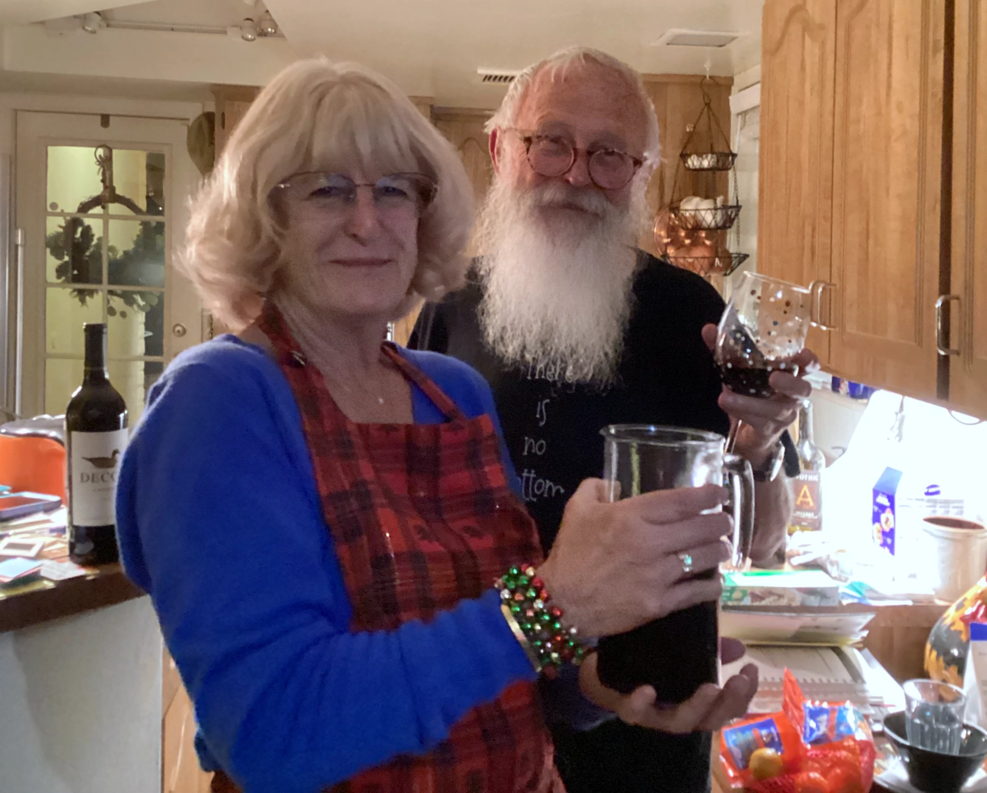 Susan and Tom wine tasting