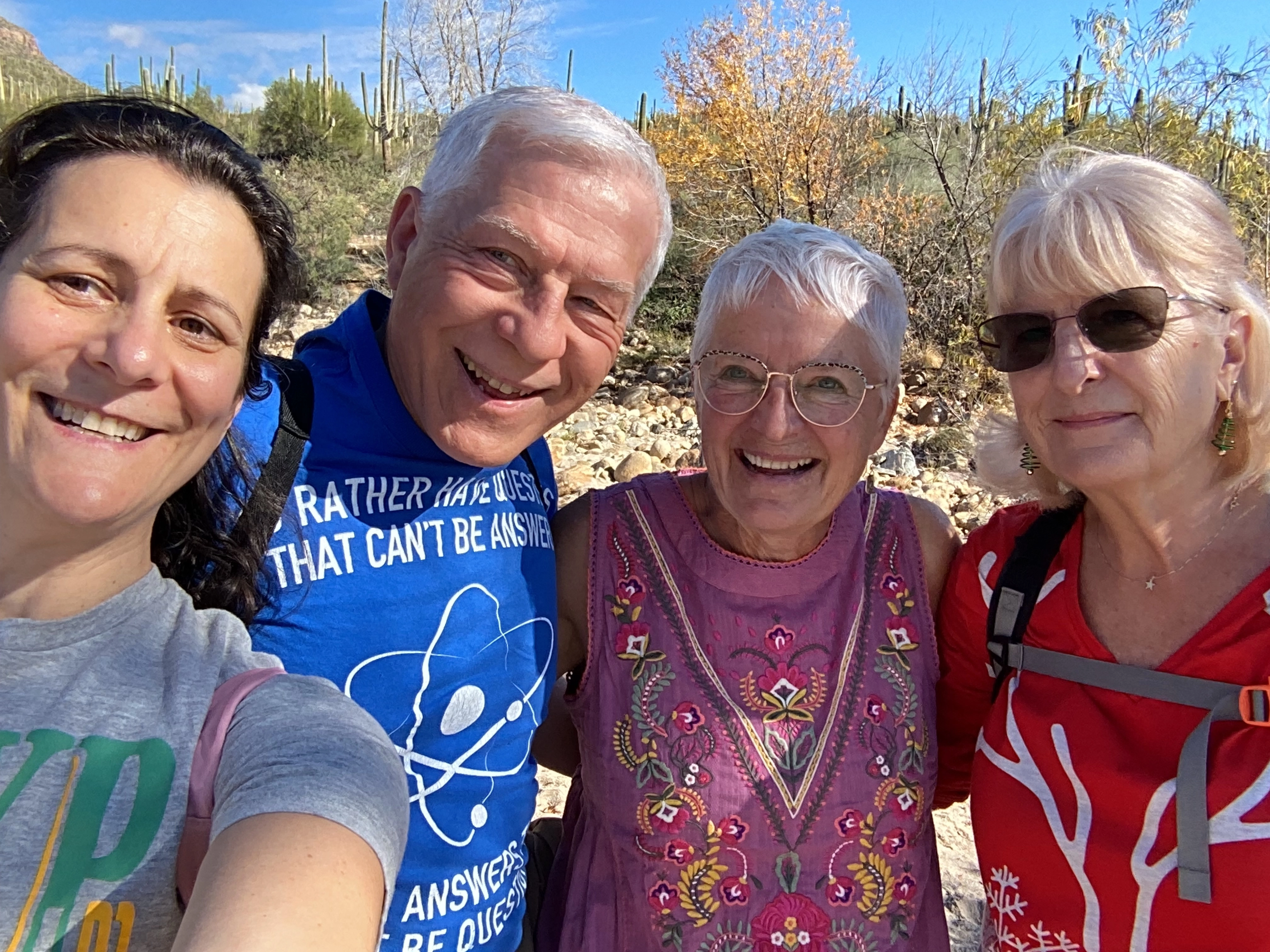 Jamie, Dennis, me and Susan in Sabino Canyon
